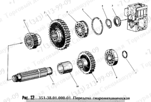 Шестерня У35.605-00.531 (615-01.353-01) (вала пром.) Z=21 для фронтальных Амкодор